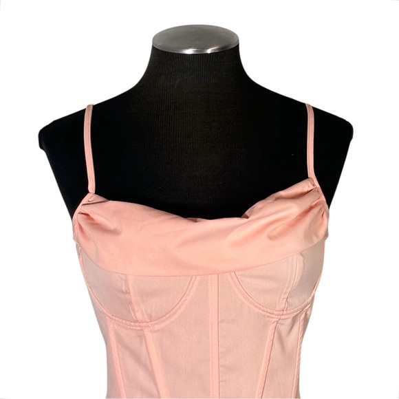 🆕 PrettyLittleThing - Pink Strappy Fishbone Corset Tank Top – Size 8 - Picture 3 of 10